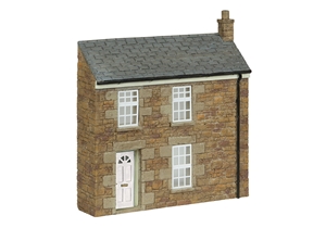 44-0219A Low Relief Stone Terrace Left Hand Door White
