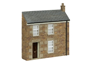 44-0219B Low Relief Stone Terrace Left Hand Door Brown