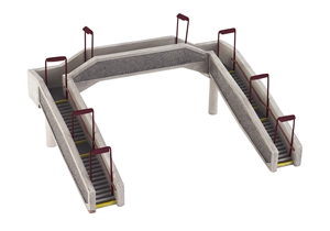 44-023R Concrete Footbridge - Red