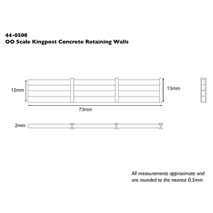 44-0508 Kingpost Concrete Retaining Walls Dims