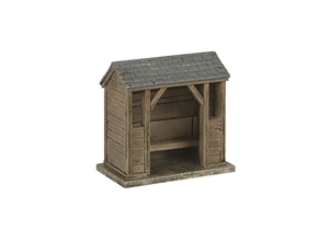 44-0539B - Wooden Bus Stop Brown