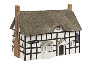 44-1002W - Thatched Tavern Black & White