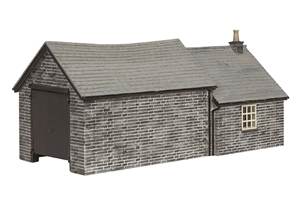 44-1007B - Narrow Gauge (OO9) Stone Shed and Store Black