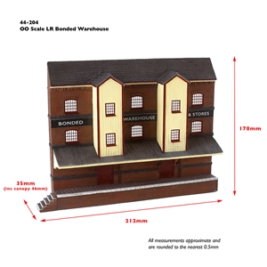 44-204 Low Relief Bonded Warehouse Dims