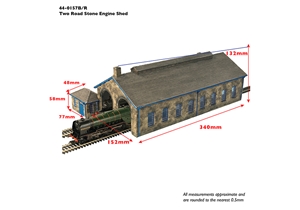Two Road Stone Engine Shed - Blue