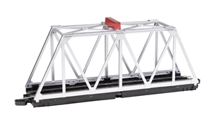 44478 E-Z Track Truss Bridge With Blinking Light - Silver