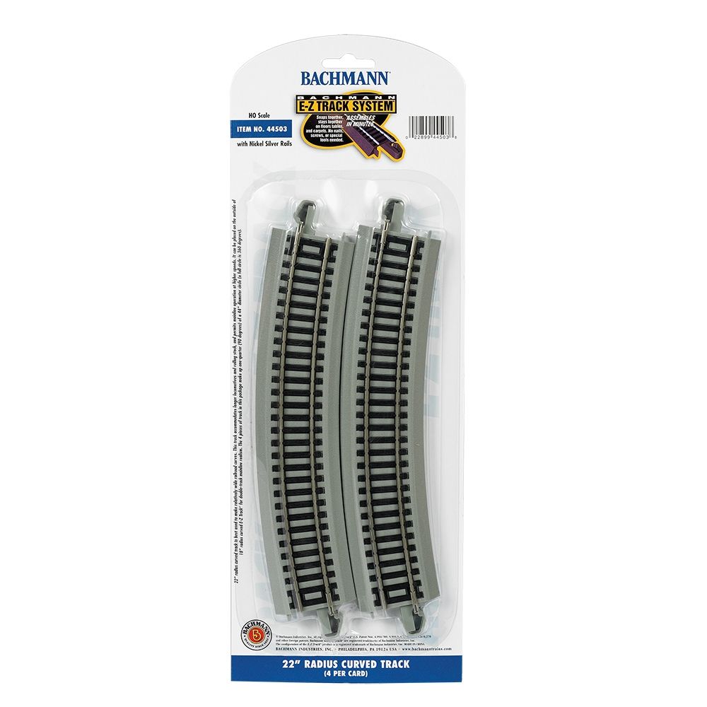 22' Radius Curved Track (4/Card)