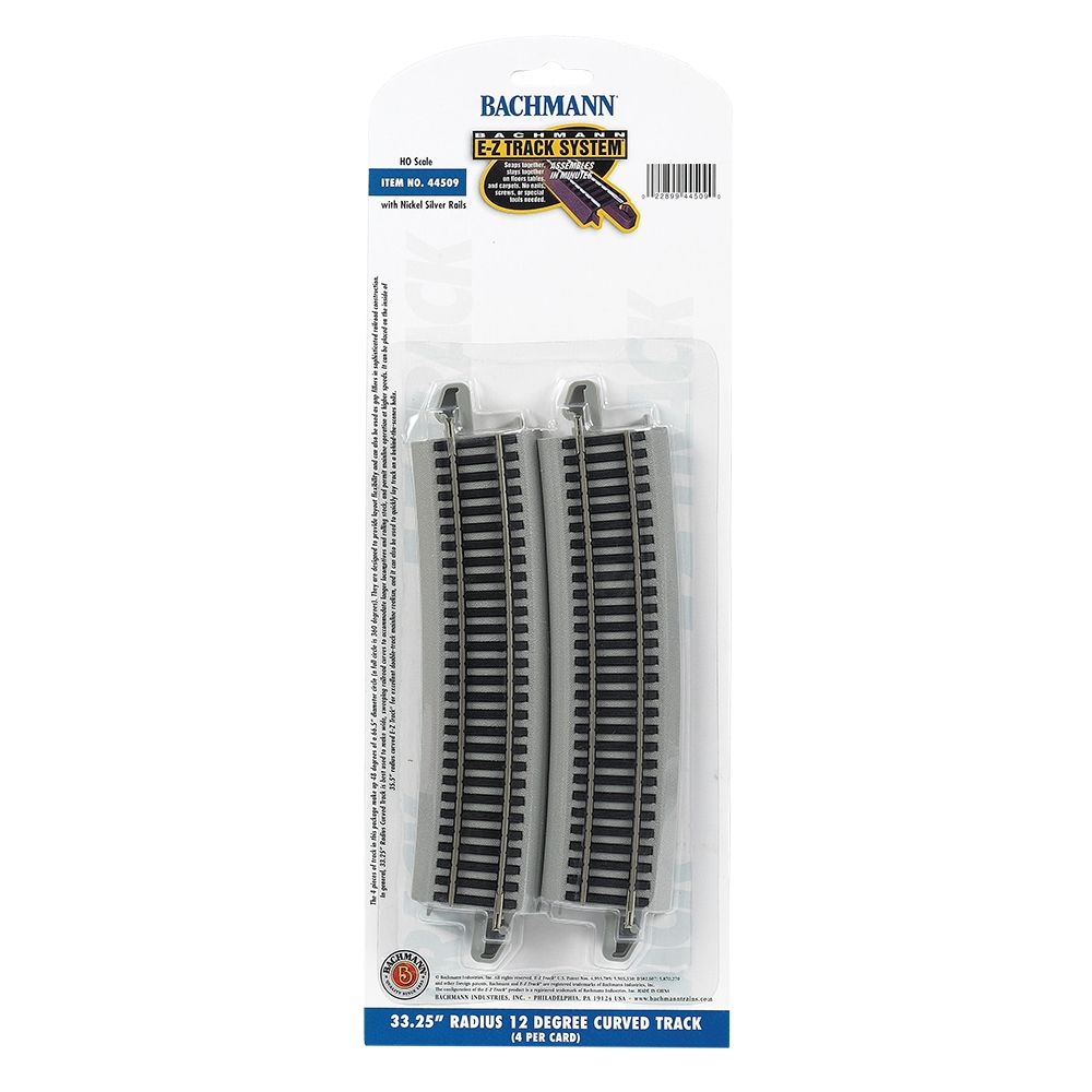 Nick silv 33.25in. rad 12 Degree Curved Track (4/Card)