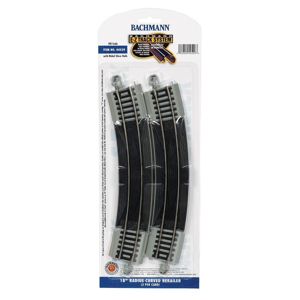 18' Radius Curved Rerailer (2/Card)