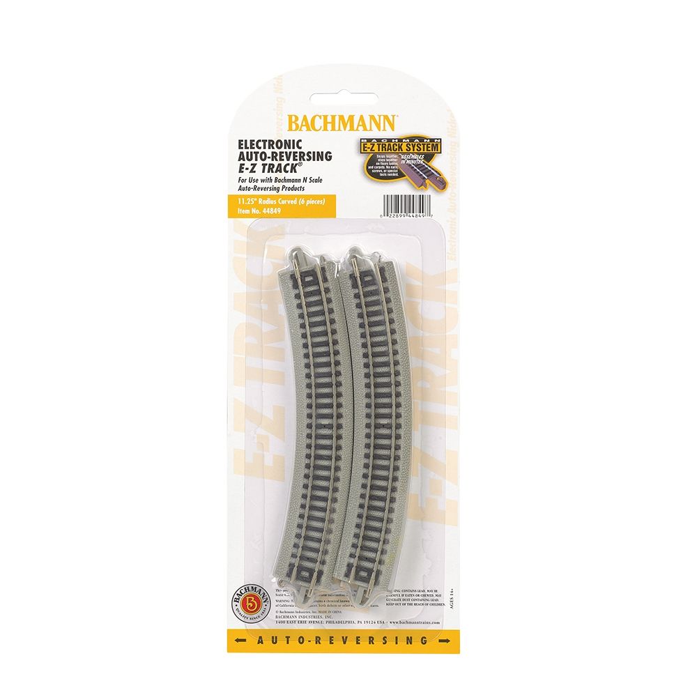Auto-Reversing 11.25'' Radius Curved Track (6/Card)