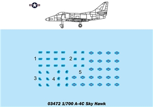 US A-4C Sky Hawk (Qty 6) Aircraft Accessory Pack