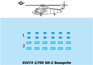 US SH-2 Seasprite (Qty 6) Helicopter Accessory Pack