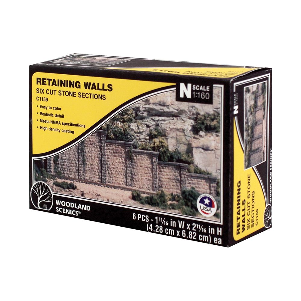N Cut Stone Retaining Wall Concrete (x6)