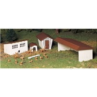 Farm Outbuildings with Animals