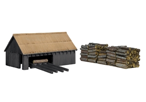 Sawmill and Woodpile Black