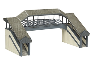 Covered Metal Footbridge Blue & Cream