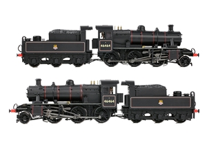 LMS Ivatt 2MT 46464 BR Lined Black (Early Emblem)
