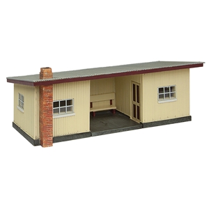 Narrow Gauge (NG7) Corrugated Station Brown & Cream