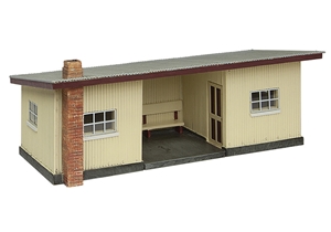 47-0160B Narrow Gauge (NG7) Corrugated Station Brown & Cream