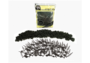 2½"-4" Conifer Green Trees (42/Kit)