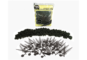 4"-6" Conifer Green Trees (24/Kit)