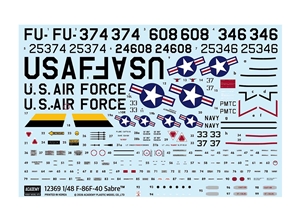 US Air Force F-86F-40 Sabre Jet Fighter Aircraft