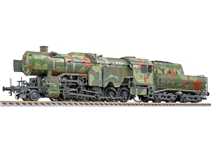 'Military Troop Transport' Train, BR 42 & 3 Coaches, Camouflage
