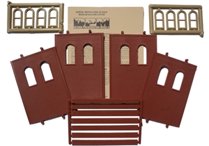 Two-Storey Two Upper Arched Window Wall (x4)