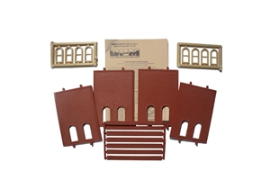 Two-Storey Two Lower Arched Window Wall (x4)