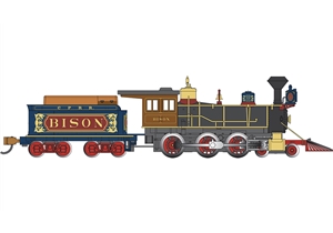 Central Pacific #57 "Bison" W/ Wood Load