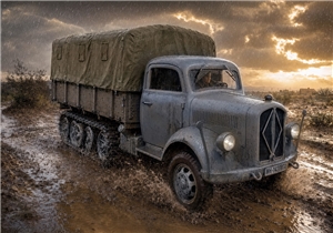 German Army Borgward B3000 Maultier Half-Track Truck
