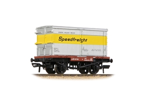 Conflat Wagon BR Bauxite (Early) with 'Speedfreight' BA Container [WL]