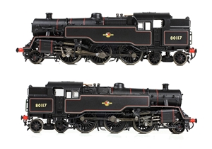 BR Standard 4MT Tank 80117 BR Lined Black (Late Crest)
