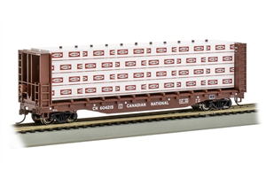52' Centre-Beam Flatcar -Canadian National #604215  With Lumber Load