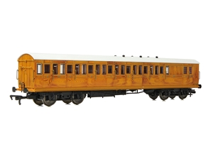 54ft non-Corridor Brake Third Lined Teak