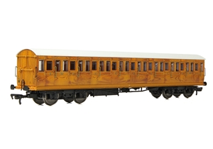 54ft non-Corridor Third Lined Teak