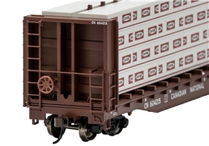 52' Centre-Beam Flatcar -Canadian National #604215  With Lumber Load