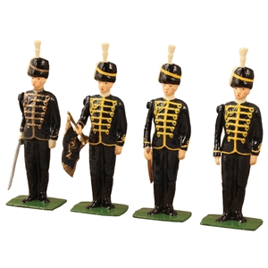 British 7th Hussars - 4 Piece Set with Certificate