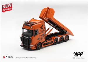 Scania 770S B8x4NA Hooklift Flatbed Orange (RHD)