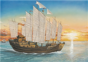 Cheng Ho Chinese 8-mast Sailing Ship (60cm)