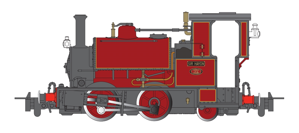 Hughes/Falcon 0-4-2St - Sir Haydn - Red