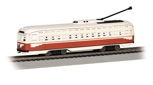 60514 PCC Streetcar - Painted, Unlettered - Red & Cream