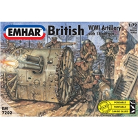 British Artillery WWI Figures & 18lb Gun