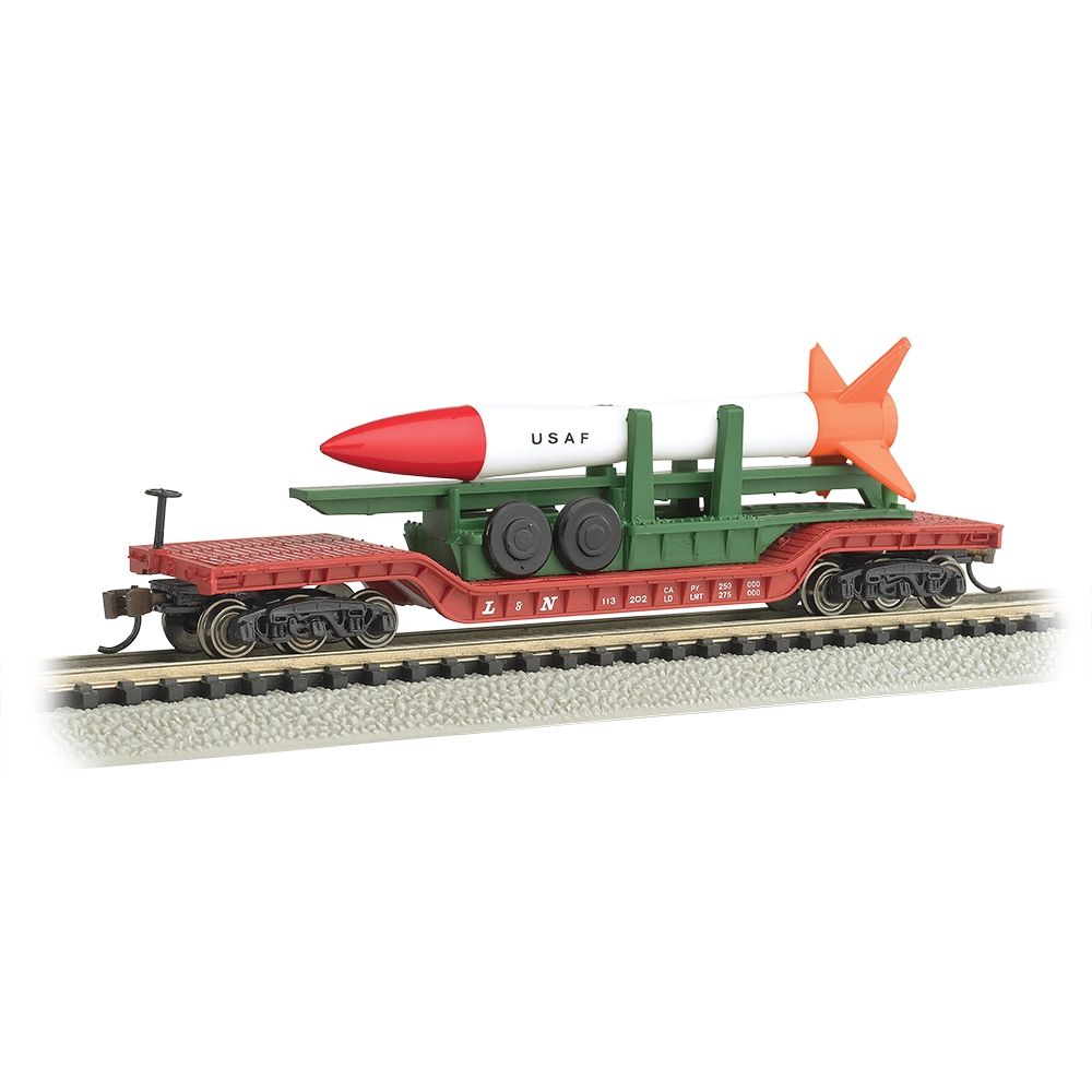 52' Center Depressed Flat Car - With Missile