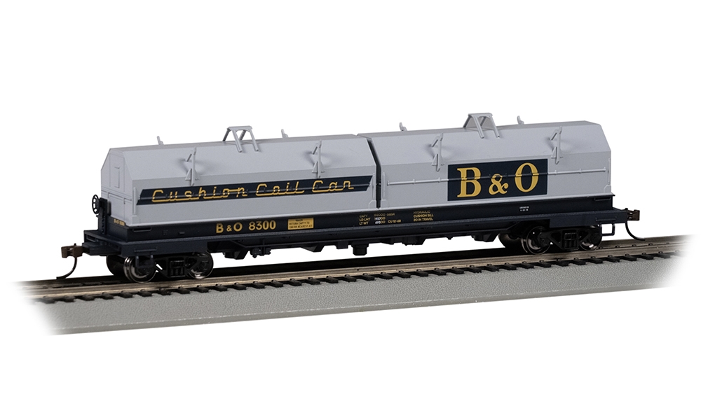 55' Steel Car with Coil Load - Baltimore & Ohio #8300 With Angled Hood