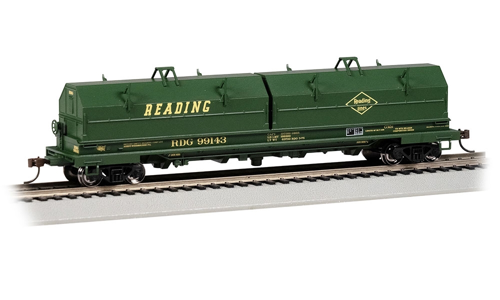 55' Steel Car with Coil Load - Reading #99143 With Angled Hood