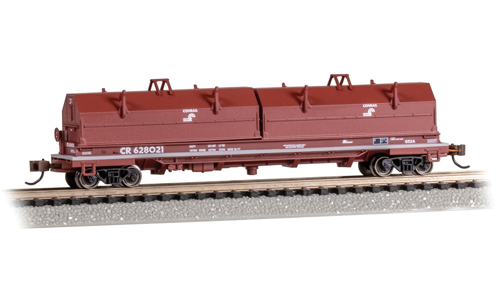55' Steel Coil Car - Conrail #628021 With Angled Hood