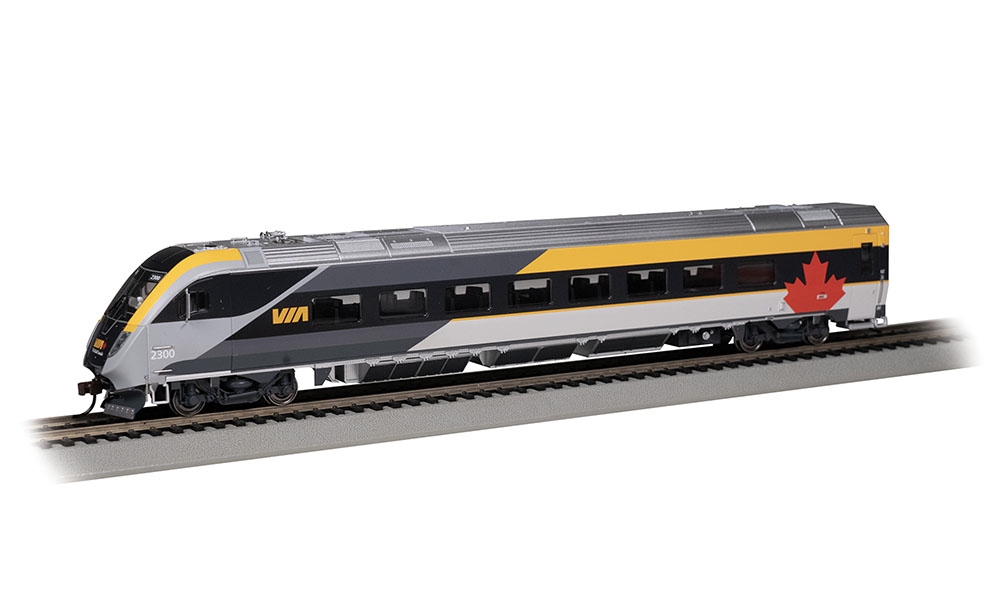 Siemens Venture VIA Rail Canada Cab Car #2300 (DCC Lights & So