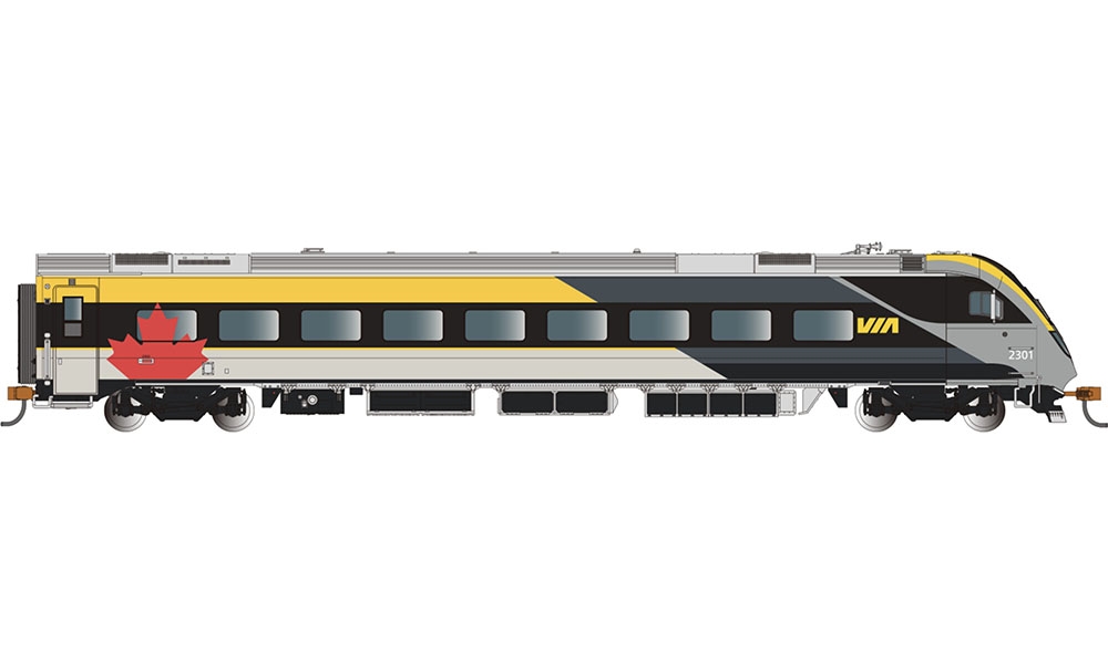 Siemens Venture VIA Rail Canada Cab Car #2301- Dcc Light & Sound