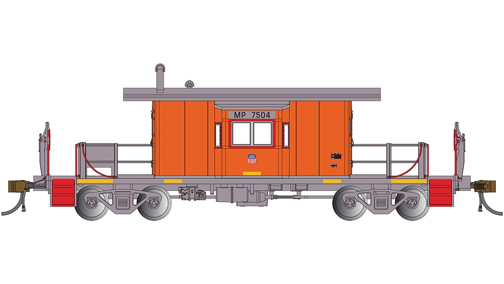 Bay Window Transfer Caboose - Union Pacific #Mp 7504 - Maint Of Way